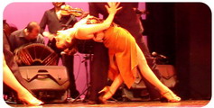 Piazzolla Tango Buenos Aires lady doing a passionate figure