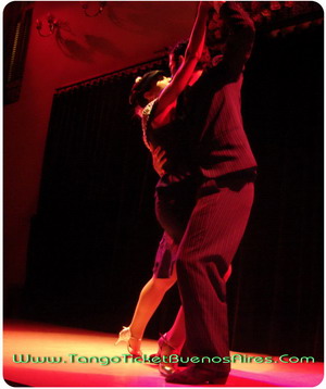 Couple dancing Tango Dinner Show in Buenos Aires Complejo Tango